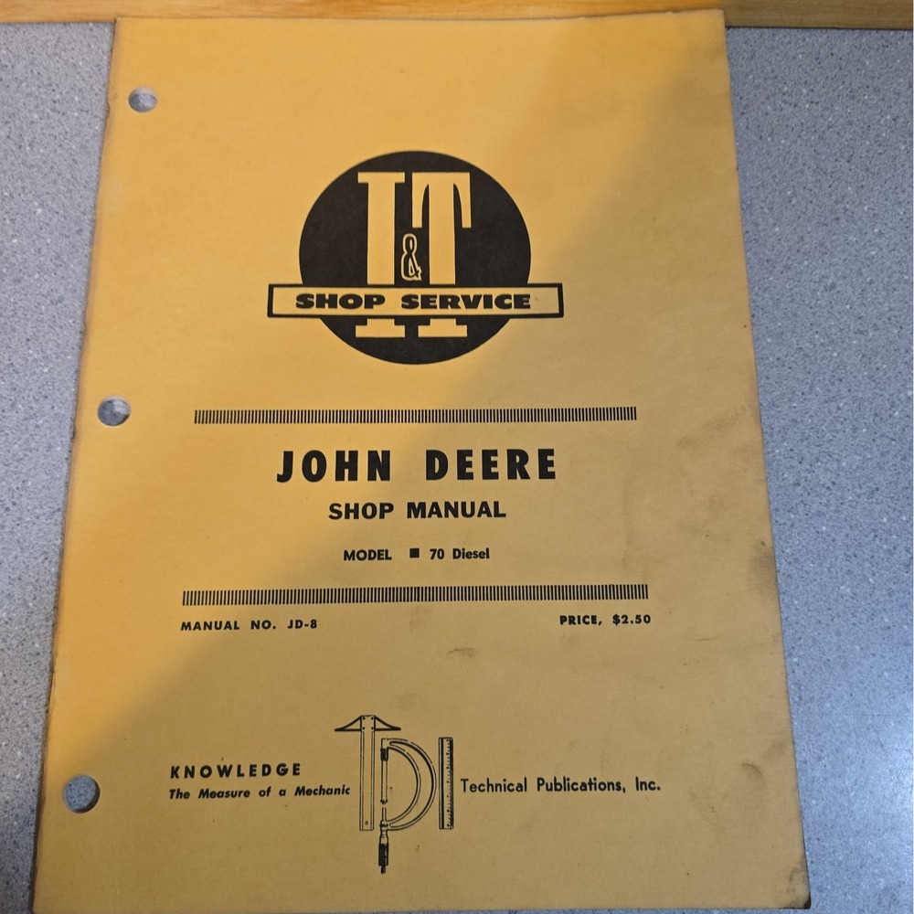 Vintage John Deere I&T Shop Service Manual JD-8